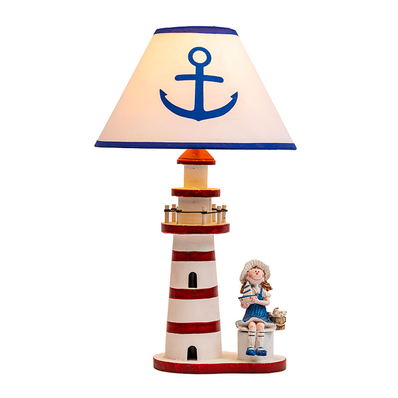 โคมไฟตั้งโต๊ะสไตล์ชายฝั่ง, แอนทีค ไอซ์บลู