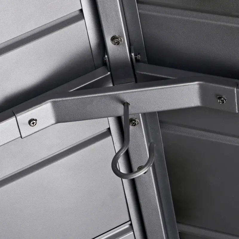 11x13 Hardtop Gazebo พร้อมโครงไม้, หลังคาโลหะ Gazebo Canopy พร้อมตะขอแขวนเพดานสำหรับสวน, ลานบ้าน, สนามหลังบ้าน