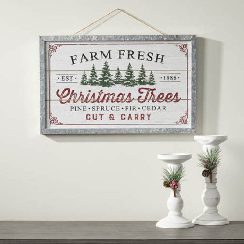 'Farm Fresh Christmas Trees' กรอบแขวนประดับผนัง