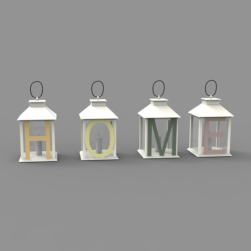 ตะเกียงโลหะพร้อมเทียนไขแบตเตอรี่ - สีดำแบบดั้งเดิม ตะเกียงขนาด 17 นิ้ว