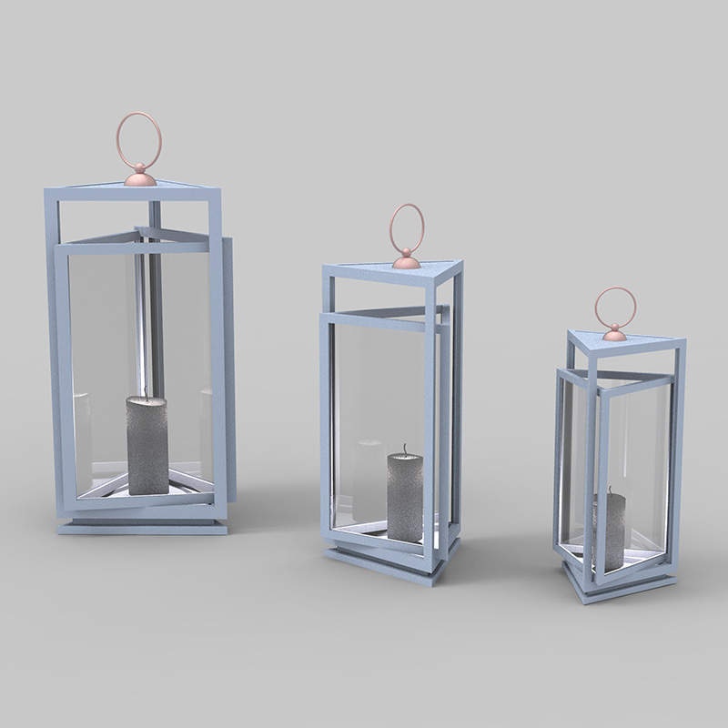 ตะเกียงโลหะพร้อมเทียนไขแบตเตอรี่ - สีดำแบบดั้งเดิม ตะเกียงขนาด 17 นิ้ว