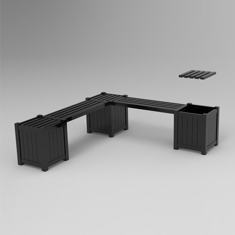 ที่วางกระถางต้นไม้สำหรับจัดสวนเตียงไม้ 8 ช่องเหมาะสำหรับพื้นที่สวนจำกัดเพื่อปลูกพืชสมุนไพรและดอกไม้