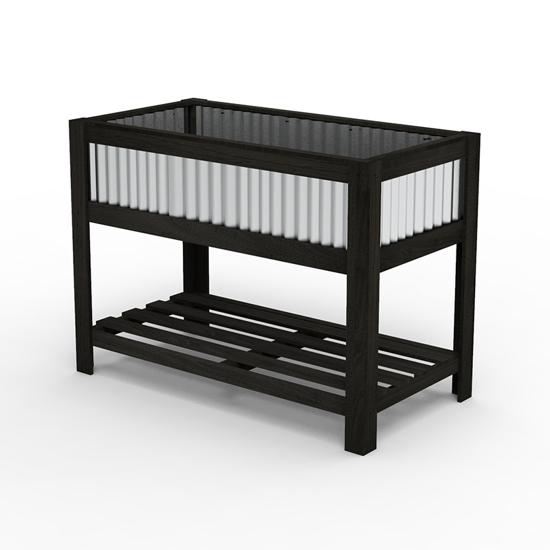 47' x 23' x 35' เตียงชาวไร่สวนไม้ยกพร้อมพื้นที่กว้างขวางสำหรับปลูก ชั้นวางของ & ใช้งานได้หลากหลาย