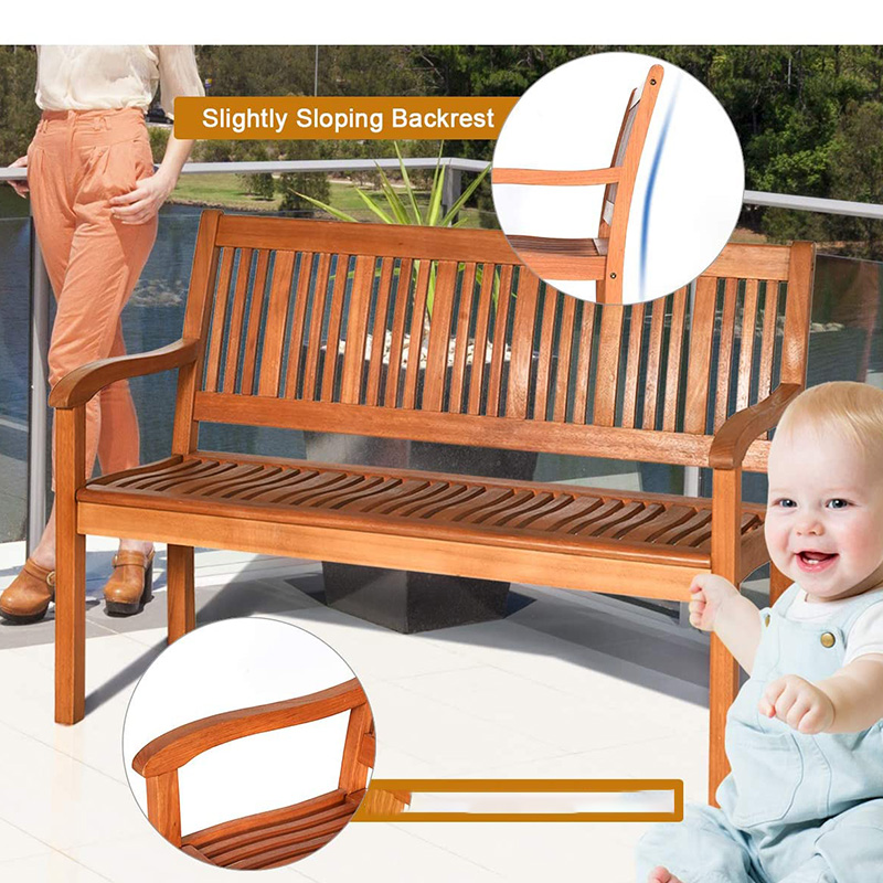 ม้านั่งในสวนพับได้กลางแจ้ง, ม้านั่งไม้ลาน 2 ที่นั่ง, เก้าอี้ Loveseat พร้อมพนักพิงและที่เท้าแขนสำหรับลานเฉลียง, ระเบียงหรือระเบียง, สีเหลือง