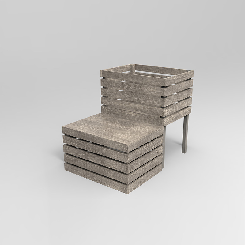 3 ชั้นยกเตียงสวนกล่องชาวไร่อิสระสำหรับผัก, สมุนไพร, ดอกไม้