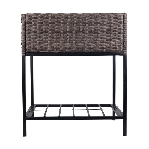 กล่องใส่กระถางดอกไม้หวายในร่ม/กลางแจ้งพร้อมชั้นวางเครื่องมือด้านล่างและพื้นที่ทำงานสูงแข็งแรงทนทาน 28' H