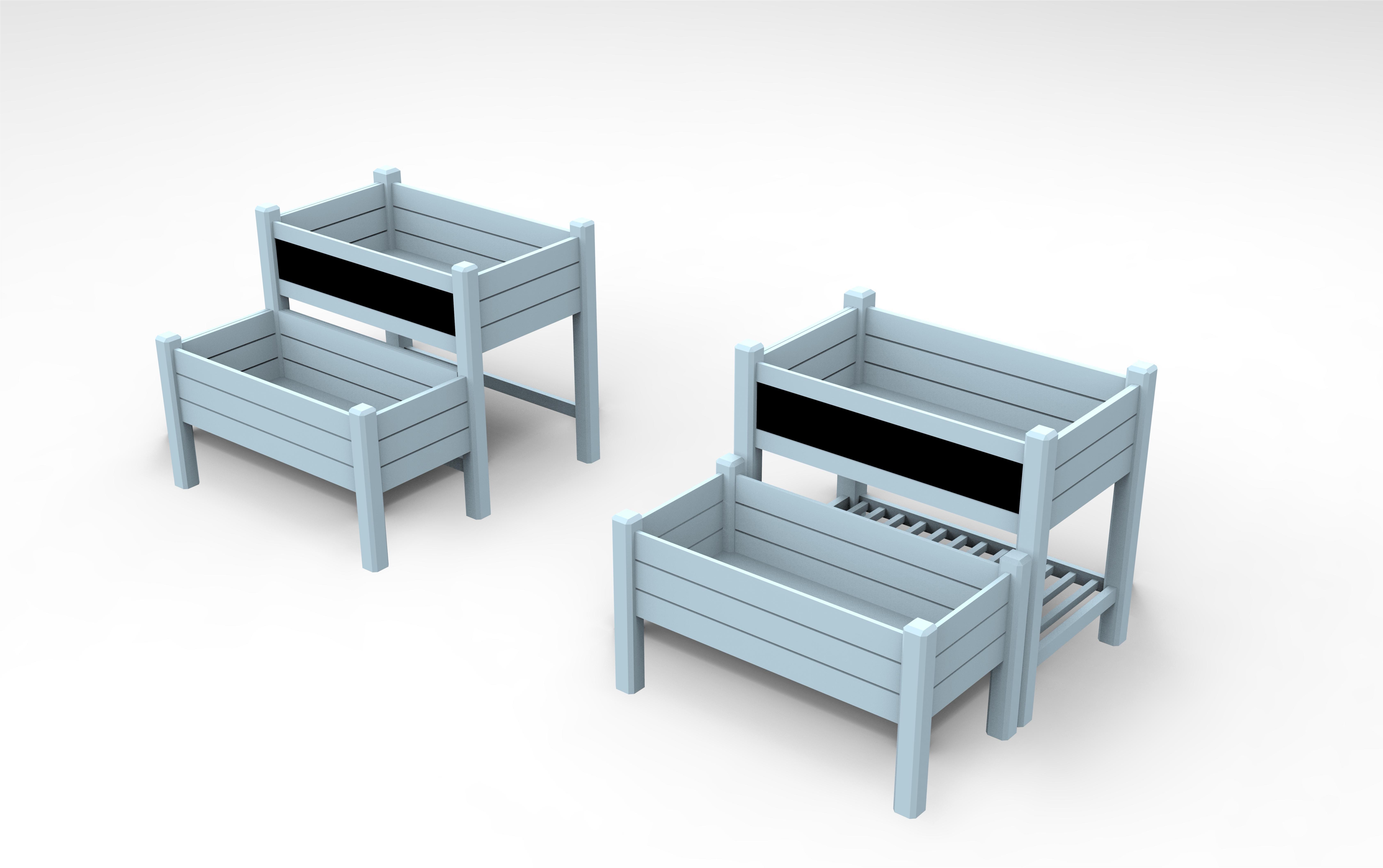 เด็กยกสวนเตียง Planter