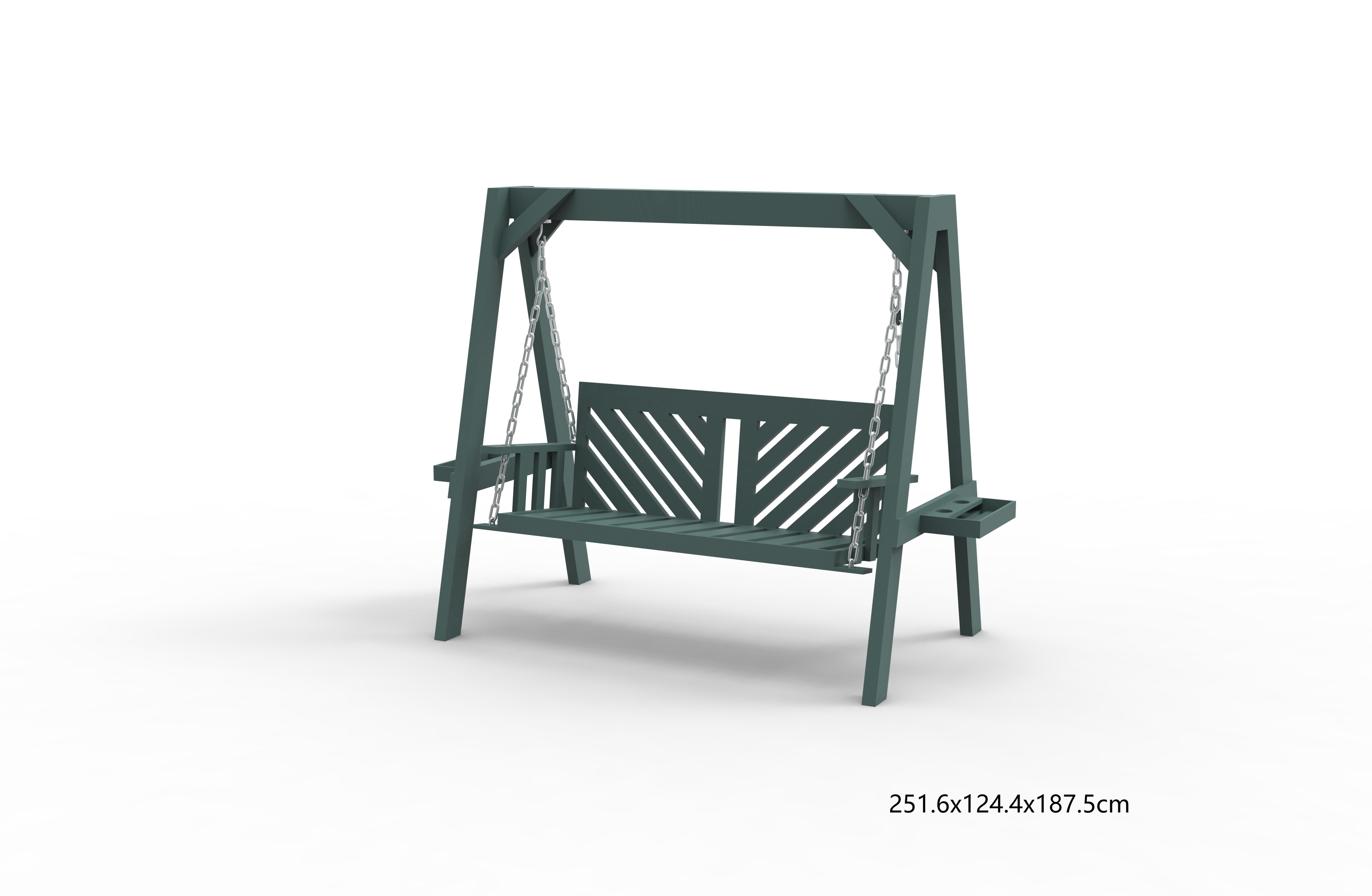 สวิงระเบียงกลางแจ้งสำหรับ 2 คนพร้อมขาตั้งไม้ การออกแบบ A-Frame ที่แข็งแกร่ง และหลังคากันสาดน้ำแบบปรับได้ ชิงช้าสไตล์ชนบท