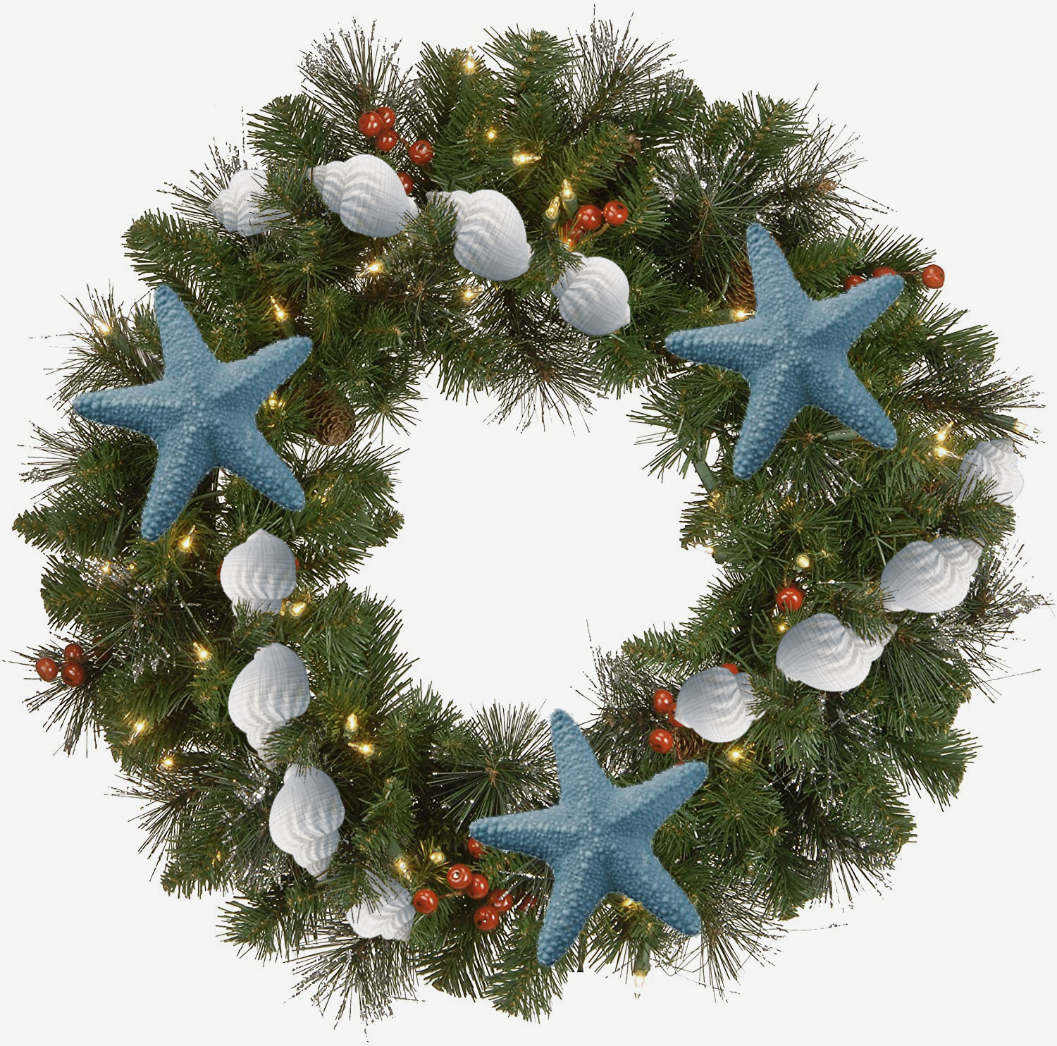 Lixincrafts ตกแต่งสถานที่ศักดิ์สิทธิ์ริมทะเล, ตกแต่งสไตล์ทะเล, Shell Wreath