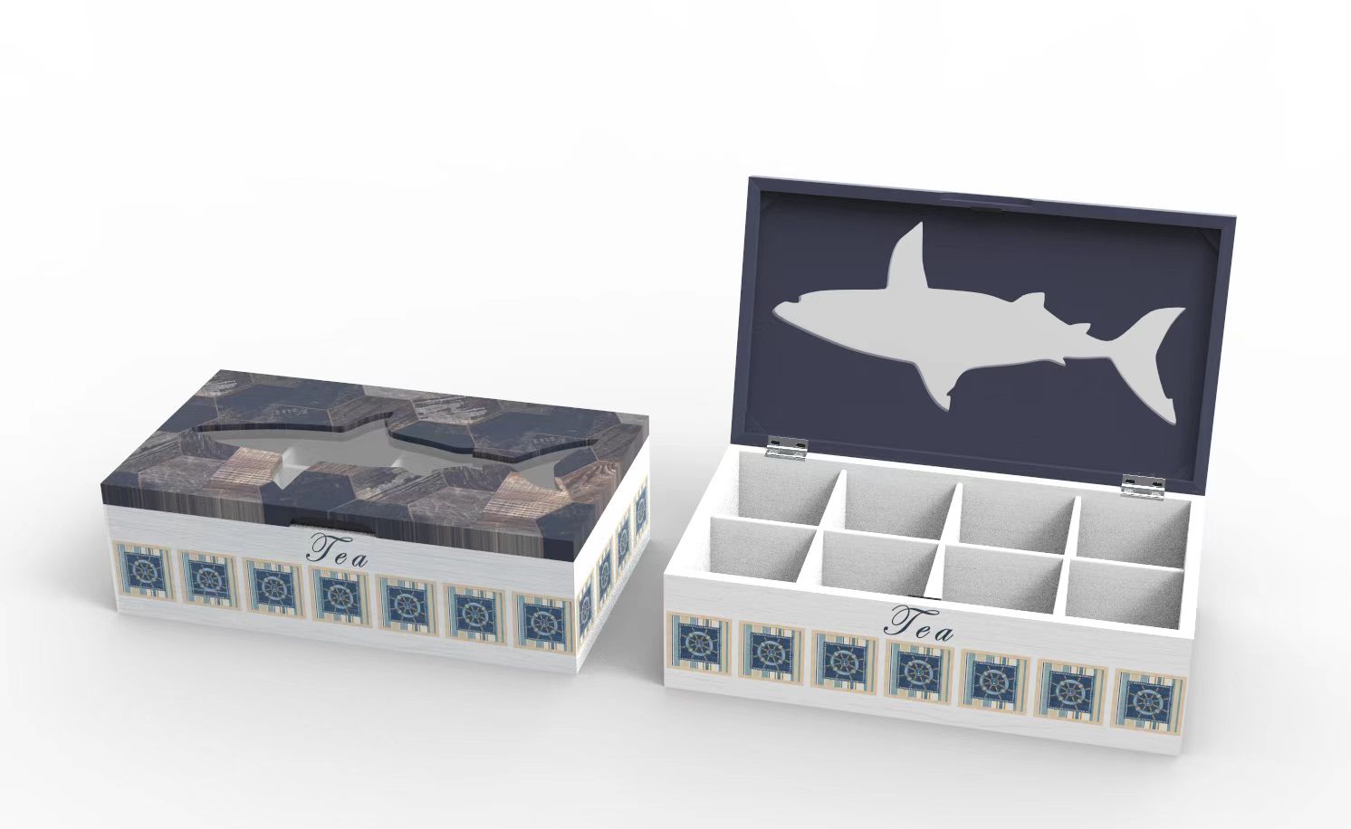 Lixincrafts ตกแต่งสถานที่ศักดิ์สิทธิ์ริมทะเล, ตกแต่งสไตล์ทะเล, กล่องชา