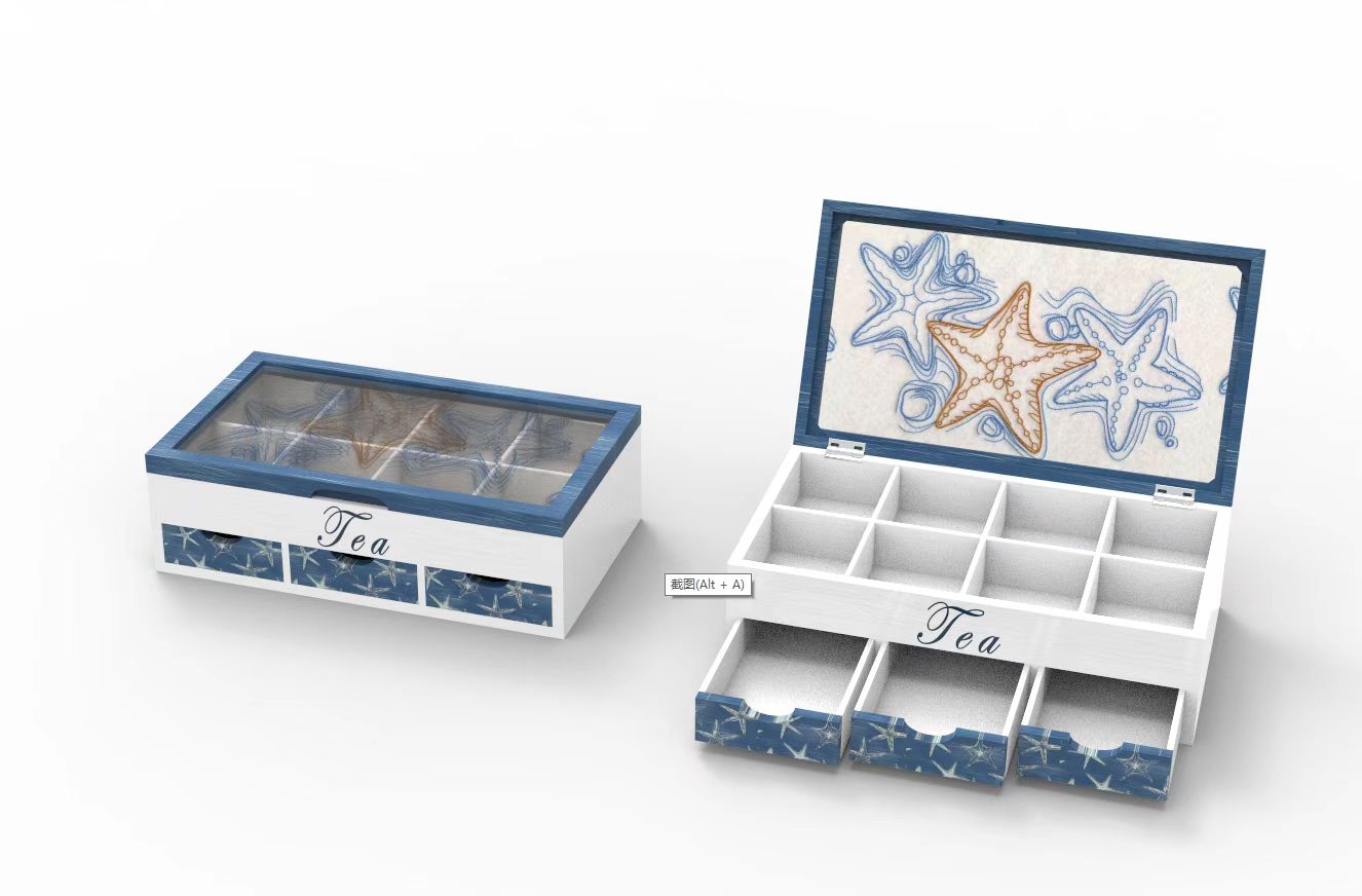 Lixincrafts ตกแต่งสถานที่ศักดิ์สิทธิ์ริมทะเล, ตกแต่งสไตล์ทะเล, กล่องชา