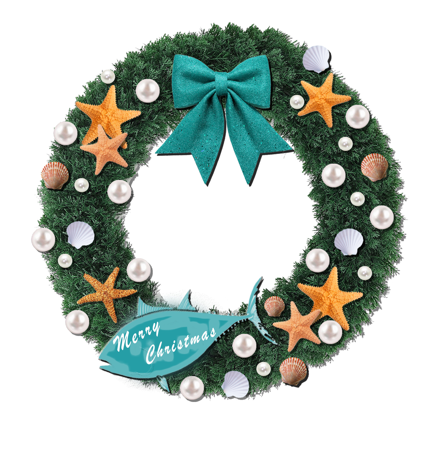 Lixincrafts ตกแต่งสถานที่ศักดิ์สิทธิ์ริมทะเล, ตกแต่งสไตล์ทะเล, Shell Wreath