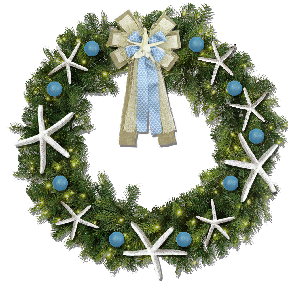 Lixincrafts ตกแต่งสถานที่ศักดิ์สิทธิ์ริมทะเล, ตกแต่งสไตล์ทะเล, Shell Wreath