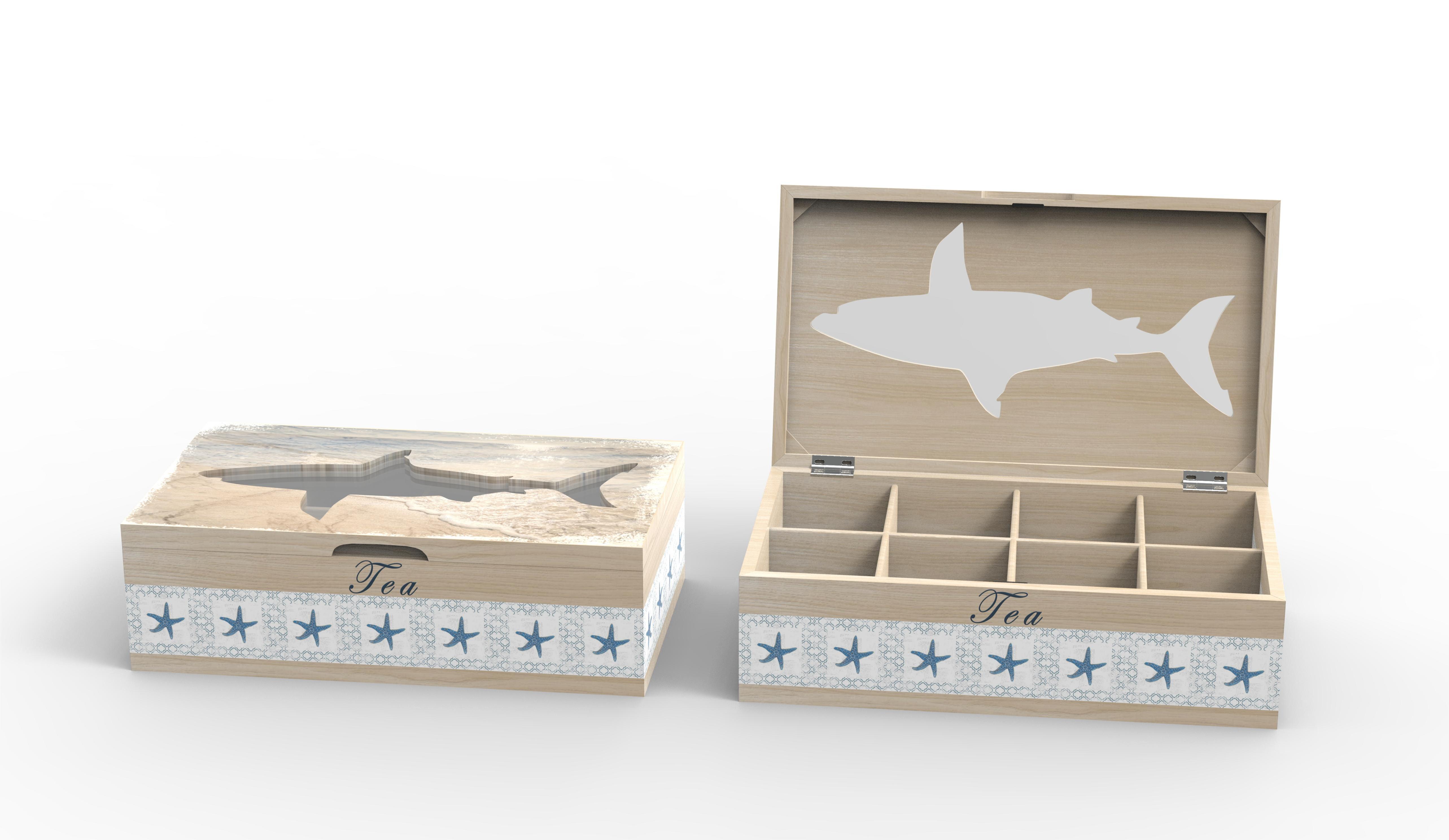 Lixincrafts ตกแต่งสถานที่ศักดิ์สิทธิ์ริมทะเล, ตกแต่งสไตล์ทะเล, กล่องชา