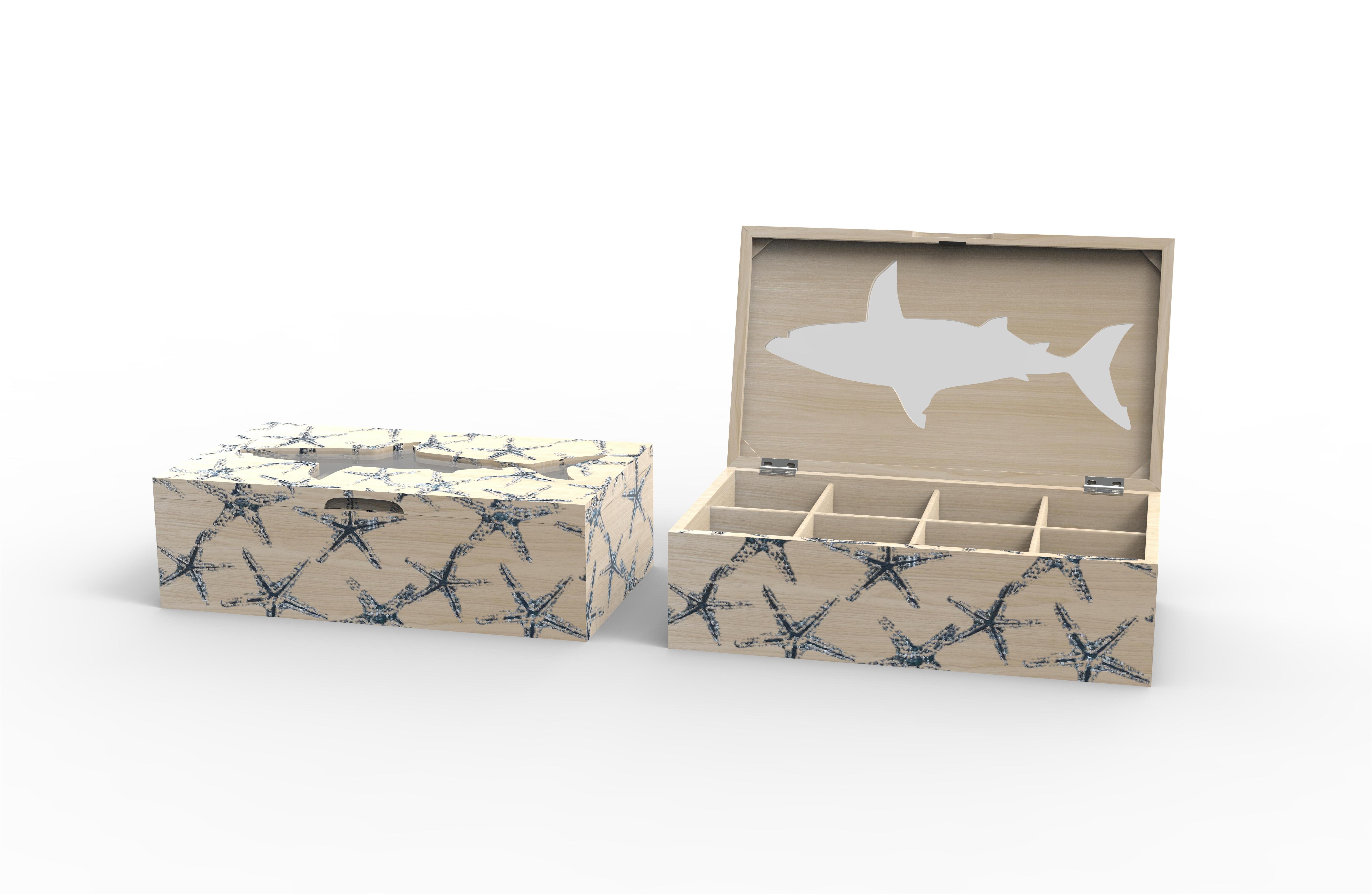 Lixincrafts ตกแต่งสถานที่ศักดิ์สิทธิ์ริมทะเล, ตกแต่งสไตล์ทะเล, กล่องชา