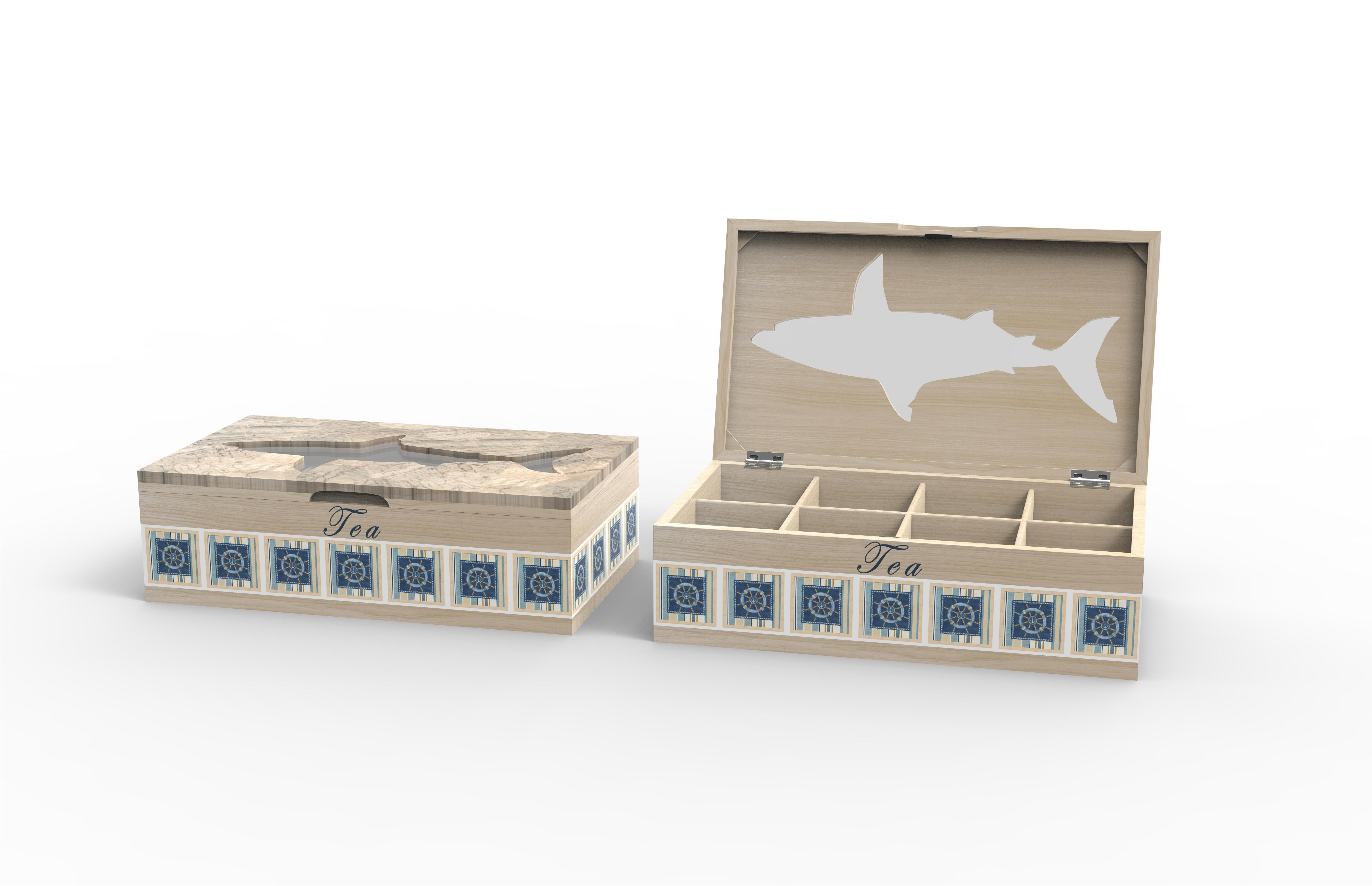 Lixincrafts ตกแต่งสถานที่ศักดิ์สิทธิ์ริมทะเล, ตกแต่งสไตล์ทะเล, กล่องชา