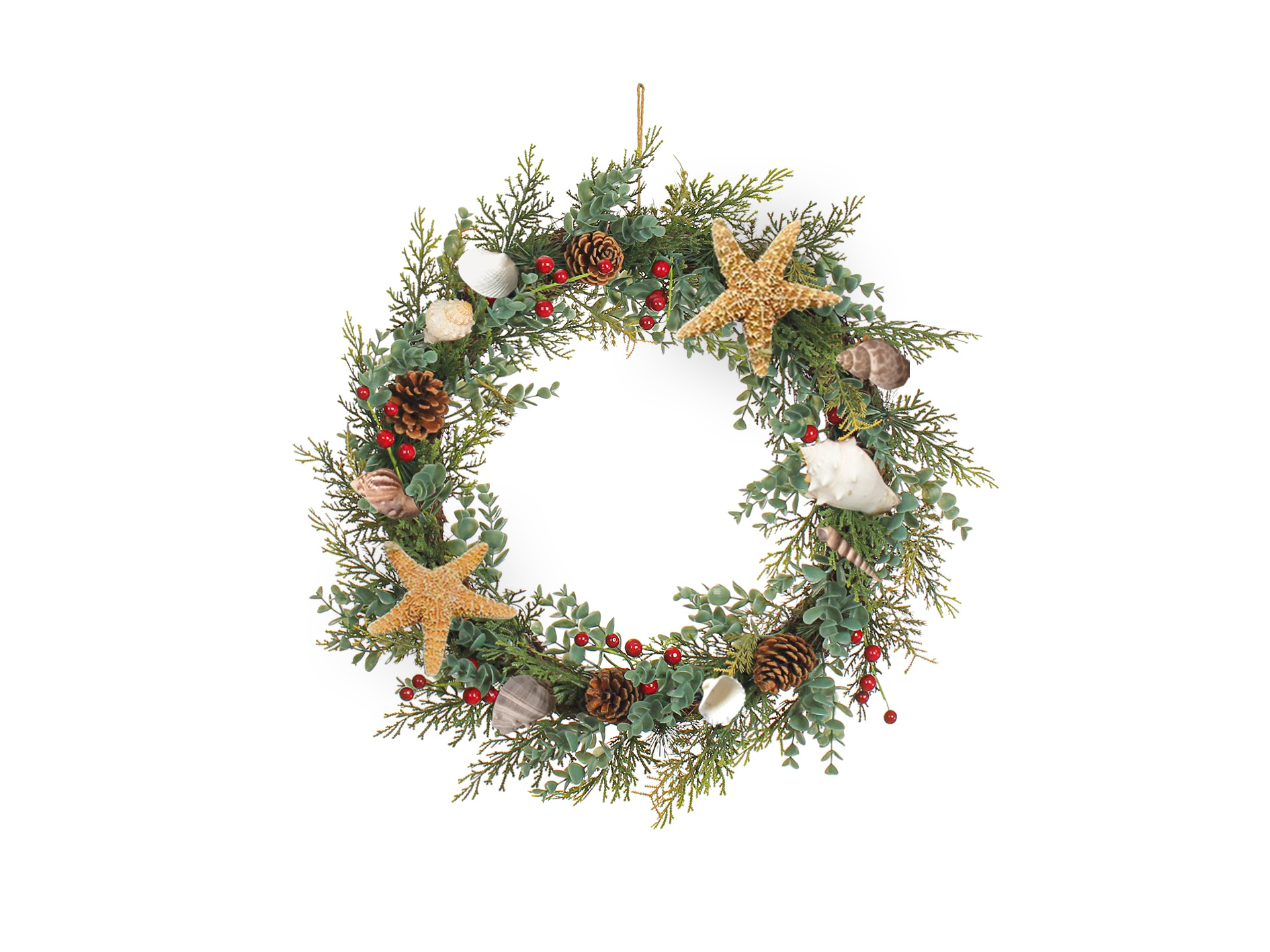 Lixincrafts ตกแต่งสถานที่ศักดิ์สิทธิ์ริมทะเล, ตกแต่งสไตล์ทะเล, Shell Wreath